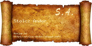 Stolcz Andor névjegykártya